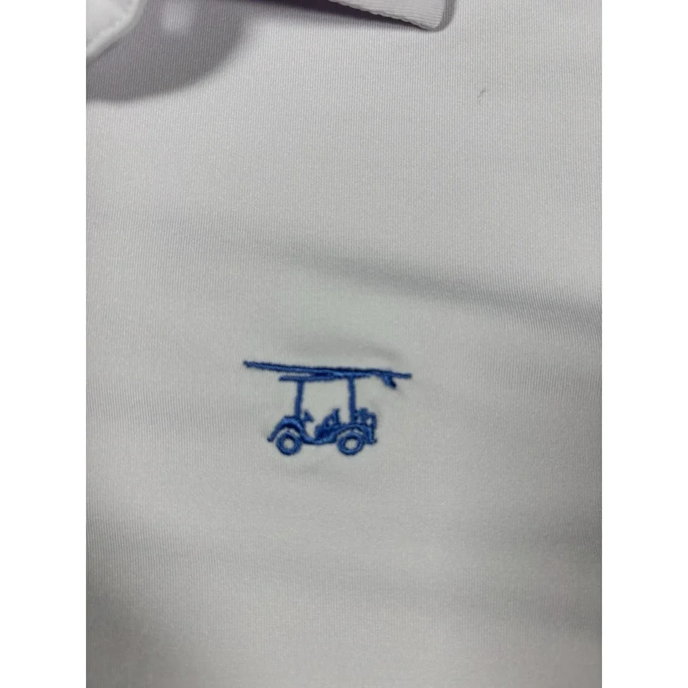 Bald Head Blues Mens‎ White Columbia Country Club Performance Golf Polo Shirt L